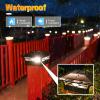 imageVOLISUN Solar Post Cap Lights 6  Pack Outdoor Deck Post Cap Lights Black for Dock Fence Waterproof 2 Color Modes4x46x6 WoodenVinyl PostsBlack