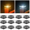 imageVOLISUN Solar Post Cap Lights 6  Pack Outdoor Deck Post Cap Lights Black for Dock Fence Waterproof 2 Color Modes4x46x6 WoodenVinyl PostsBlack