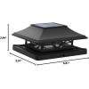 imageVOLISUN Solar Post Cap Lights 6  Pack Outdoor Deck Post Cap Lights Black for Dock Fence Waterproof 2 Color Modes4x46x6 WoodenVinyl PostsBlack