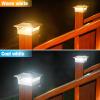 imageVOLISUN Solar Post Cap Lights 6  Pack Outdoor Deck Post Cap Lights Black for Dock Fence Waterproof 2 Color Modes4x46x6 WoodenVinyl PostsWhite