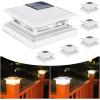 imageVOLISUN Solar Post Cap Lights 6  Pack Outdoor Deck Post Cap Lights Black for Dock Fence Waterproof 2 Color Modes4x46x6 WoodenVinyl PostsWhite