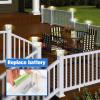 imageVOLISUN Solar Post Cap Lights Outdoor 4Pack with Edison LED Bulbs 2 Brightness Setting Fence Post Lights Solar Powered for Garden Fence Deck Mailbox Yard Porch Fits 4x4 6x6 PostsSlate WhiteWhite