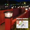 imageVOLISUN Solar Post Cap Lights Outdoor 4Pack with Edison LED Bulbs 2 Brightness Setting Fence Post Lights Solar Powered for Garden Fence Deck Mailbox Yard Porch Fits 4x4 6x6 PostsSlate WhiteBlack