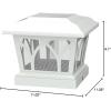 imageVOLISUN Solar Post Cap Lights Outdoor 4Pack with Edison LED Bulbs 2 Brightness Setting Fence Post Lights Solar Powered for Garden Fence Deck Mailbox Yard Porch Fits 4x4 6x6 PostsSlate WhiteWhite