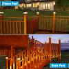 imageVOLISUN Solar Post Cap Lights Outdoor 4Pack with Edison LED Bulbs 2 Brightness Setting Fence Post Lights Solar Powered for Garden Fence Deck Mailbox Yard Porch Fits 4x4 6x6 PostsSlate WhiteBlack