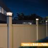 imageVOLISUN Solar Post Cap Lights Outdoor 4Pack with Edison LED Bulbs 2 Brightness Setting Fence Post Lights Solar Powered for Garden Fence Deck Mailbox Yard Porch Fits 4x4 6x6 PostsSlate WhiteWhite