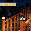 imageVOLISUN Solar Post Cap Lights Outdoor 4Pack with Edison LED Bulbs 2 Brightness Setting Fence Post Lights Solar Powered for Garden Fence Deck Mailbox Yard Porch Fits 4x4 6x6 PostsSlate WhiteBlack