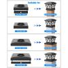 imageVOLISUN Solar Post Cap Lights Outdoor 4Pack with Edison LED Bulbs 2 Brightness Setting Fence Post Lights Solar Powered for Garden Fence Deck Mailbox Yard Porch Fits 4x4 6x6 PostsSlate WhiteBlack