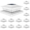 imageVOLISUN Solar Post Cap Lights Outdoor 4x46x6 WoodenVinyl Fence Cap Lights for PatioGardenWarm White with 2 Lighting Modes WaterproofABS Shell Lens Black 6 PackWhite