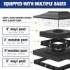 imageVOLISUN Solar Post Cap Lights Outdoor 4x46x6 WoodenVinyl Fence Cap Lights for PatioGardenWarm White with 2 Lighting Modes WaterproofABS Shell Lens Black 6 PackBlack