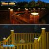 imageVOLISUN Solar Post Cap Lights Outdoor 4x46x6 WoodenVinyl Fence Cap Lights for PatioGardenWarm White with 2 Lighting Modes WaterproofABS Shell Lens Black 6 PackBlack