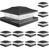 imageVOLISUN Solar Post Cap Lights Outdoor 4x46x6 WoodenVinyl Fence Cap Lights for PatioGardenWarm White with 2 Lighting Modes WaterproofABS Shell Lens Black 6 PackBlack