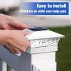 imageVOLISUN Solar Post Cap Lights Outdoor 4x46x6 WoodenVinyl Fence Cap Lights for PatioGardenWarm White with 2 Lighting Modes WaterproofABS Shell Lens Black 6 PackWhite