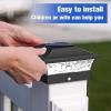 imageVOLISUN Solar Post Cap Lights Outdoor 4x46x6 WoodenVinyl Fence Cap Lights for PatioGardenWarm White with 2 Lighting Modes WaterproofABS Shell Lens Black 6 PackBlack