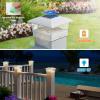 imageVOLISUN Solar Post Cap Lights Outdoor 6Pack Black Fence Cap Lights Solar Powered Fits 4x4 6x6 Wooden4x4 5x5 Vinyl Post Firefly filaments Lighting for GardenPatioPorchwith Warm WhiteWhite