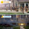 imageVOLISUN Solar Post Cap Lights Outdoor Solar Powered Fence Cap Lights for 4x4 VinylWood White Waterproof Solar Deck Post Light 4Pack CoolWarm for Garden Patio PorchBlack
