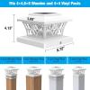 imageVOLISUN Solar Post Cap Lights Outdoor Solar Powered Fence Cap Lights for 4x4 VinylWood White Waterproof Solar Deck Post Light 4Pack CoolWarm for Garden Patio PorchWhite