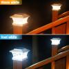 imageVOLISUN Solar Post Cap Lights Outdoor Solar Powered Fence Cap Lights for 4x4 VinylWood White Waterproof Solar Deck Post Light 4Pack CoolWarm for Garden Patio PorchWhite