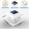 imageVOLISUN Solar Post Cap Lights Outdoor Solar Powered Fence Cap Lights for 4x4 VinylWood White Waterproof Solar Deck Post Light 4Pack CoolWarm for Garden Patio PorchEWhite