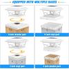 imageVOLISUN Solar Post Cap Lights Outdoor Solar Powered Fence Cap Lights for 4x4 VinylWood White Waterproof Solar Deck Post Light 4Pack CoolWarm for Garden Patio PorchEWhite