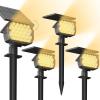 imageVOLISUN Solar Spotlight Outdoor IP67 Waterproof Solar Landscape Spot LightsUplights for Yard Garden Pathway  12 Pack Cool White 27 LED 3 Lighting ModesWarm White