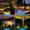 imageVOLISUN Solar Spotlight Outdoor IP67 Waterproof Solar Landscape Spot LightsUplights for Yard Garden Pathway  12 Pack Cool White 27 LED 3 Lighting ModesWarm White