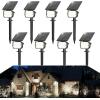 imageVOLISUN Solar Spotlight Outdoor IP67 Waterproof Solar Landscape Spot LightsUplights for Yard Garden Pathway  12 Pack Cool White 27 LED 3 Lighting ModesCool White