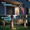 imageVOLISUN Solar Spotlight Outdoor IP67 Waterproof Solar Landscape Spot LightsUplights for Yard Garden Pathway  12 Pack Cool White 27 LED 3 Lighting ModesWarm White