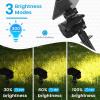 imageVOLISUN Solar Spotlight Outdoor IP67 Waterproof Solar Landscape Spot LightsUplights for Yard Garden Pathway  12 Pack Cool White 27 LED 3 Lighting ModesWarm White