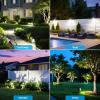 imageVOLISUN Solar Spotlight Outdoor IP67 Waterproof Solar Landscape Spot LightsUplights for Yard Garden Pathway  12 Pack Cool White 27 LED 3 Lighting ModesCool White