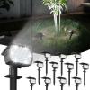 imageVOLISUN Solar Spotlight Outdoor IP67 Waterproof Solar Landscape Spot LightsUplights for Yard Garden Pathway  12 Pack Cool White 27 LED 3 Lighting ModesCool White
