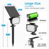 imageVOLISUN Solar Spotlight Outdoor IP67 Waterproof Solar Landscape Spot LightsUplights for Yard Garden Pathway  12 Pack Cool White 27 LED 3 Lighting ModesCool White