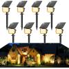imageVOLISUN Solar Spotlight Outdoor IP67 Waterproof Solar Landscape Spot LightsUplights for Yard Garden Pathway  12 Pack Cool White 27 LED 3 Lighting ModesWarm White