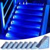 imageVOLISUN Solar Stair Lights 12 Pack Solar Step Lights Waterproof IP67 Outdoor Step Light with 13 LEDs Outdoor Lighting Decor for Yard Stair Patio Front Door Front Porch and DeckCool WhiteBlue