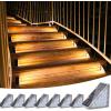 imageVOLISUN Solar Stair Lights 12 Pack Solar Step Lights Waterproof IP67 Outdoor Step Light with 13 LEDs Outdoor Lighting Decor for Yard Stair Patio Front Door Front Porch and DeckCool WhiteWarm White