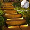 imageVOLISUN Solar Stair Lights 12 Pack Solar Step Lights Waterproof IP67 Outdoor Step Light with 13 LEDs Outdoor Lighting Decor for Yard Stair Patio Front Door Front Porch and DeckCool WhiteRGB Red  Green  Blue