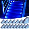 imageVOLISUN Solar Stair Lights 12 Pack Solar Step Lights Waterproof IP67 Outdoor Step Light with 13 LEDs Outdoor Lighting Decor for Yard Stair Patio Front Door Front Porch and DeckCool WhiteBlue