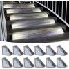 imageVOLISUN Solar Stair Lights 12 Pack Solar Step Lights Waterproof IP67 Outdoor Step Light with 13 LEDs Outdoor Lighting Decor for Yard Stair Patio Front Door Front Porch and DeckCool WhiteCool White