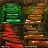 imageVOLISUN Solar Stair Lights 12 Pack Solar Step Lights Waterproof IP67 Outdoor Step Light with 13 LEDs Outdoor Lighting Decor for Yard Stair Patio Front Door Front Porch and DeckCool WhiteRGB Red  Green  Blue
