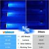 imageVOLISUN Solar Stair Lights 12 Pack Solar Step Lights Waterproof IP67 Outdoor Step Light with 13 LEDs Outdoor Lighting Decor for Yard Stair Patio Front Door Front Porch and DeckCool WhiteBlue