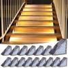 imageVOLISUN Solar Step Lights Outdoor Waterproof LED Outdoor Stair Lights Solar Step Light for Outside Deck Light Decor for StairFront Porch and PatioBrown6 PackBrown