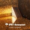 imageVOLISUN Solar Step Lights Outdoor Waterproof LED Outdoor Stair Lights Solar Step Light for Outside Deck Light Decor for StairFront Porch and PatioBrown6 PackBrown