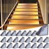 imageVOLISUN Solar Step Lights Outdoor Waterproof LED Outdoor Stair Lights Solar Step Light for Outside Deck Light Decor for StairFront Porch and PatioBrown6 PackBrown