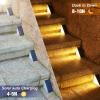 imageVOLISUN Solar Step Lights for Outside Solar Stair Lights Outdoor Waterproof IP67 LED Outdoor Step Light 80 Lumen Deck Light for Outside Step Front Porch and PatioBlack8 Pack16 Pack