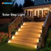 imageVOLISUN Solar Step Lights for Outside Solar Stair Lights Outdoor Waterproof IP67 LED Outdoor Step Lights Outdoor Stair Lights Decor for Deck Front Step Front Porch and Patio 6 PackWarm WhiteWarm White