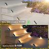 imageVOLISUN Solar Step Lights for Outside Solar Stair Lights Outdoor Waterproof IP67 LED Outdoor Step Lights Outdoor Stair Lights Decor for Deck Front Step Front Porch and Patio 6 PackWarm WhiteWarm White