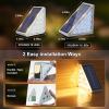 imageVOLISUN Solar Step Lights for Outside Solar Stair Lights Outdoor Waterproof IP67 LED Outdoor Step Lights Outdoor Stair Lights Decor for Deck Front Step Front Porch and Patio 6 PackWarm WhiteWarm White