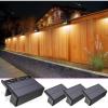 imageVOLISUN 12Pack 1800mAh Outdoor Solar Fence Lights  Waterproof LED Color Glow for Step Railing Wall Stairs7 colorsWarm White