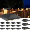 imageVOLISUN 4x4 Solar Fence Post Lights Outdoor 12pack Cap Light for 4x4 WoodenVinyl PostBlack Deck Cap Light Solar Powered for GardenPatioPorch16 Pack