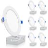 imageVOLISUN 6 Inch 6 Pack Recessed Lights Slim LED with Junction BoxDimmable Ceiling Light Downlight5000K Daylight1050LM12W 100W Eqv90 High Color Rendering ETL